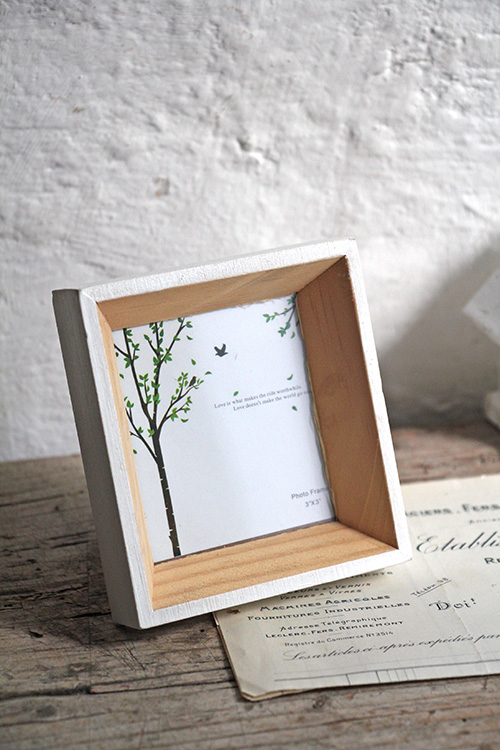 feiner kleiner weißer Bilderrahmen 10x10cm Fotorahmen Rahmen Aufsteller